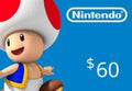 Nintendo eShop Prepaid Card USD 60 Key US