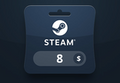 Steam Wallet USD 8 Gift Card US