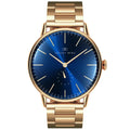 August Berg Blue Dial Gold Stainless Steel Strap Unisex Watch 10140D05SGD (40mm)