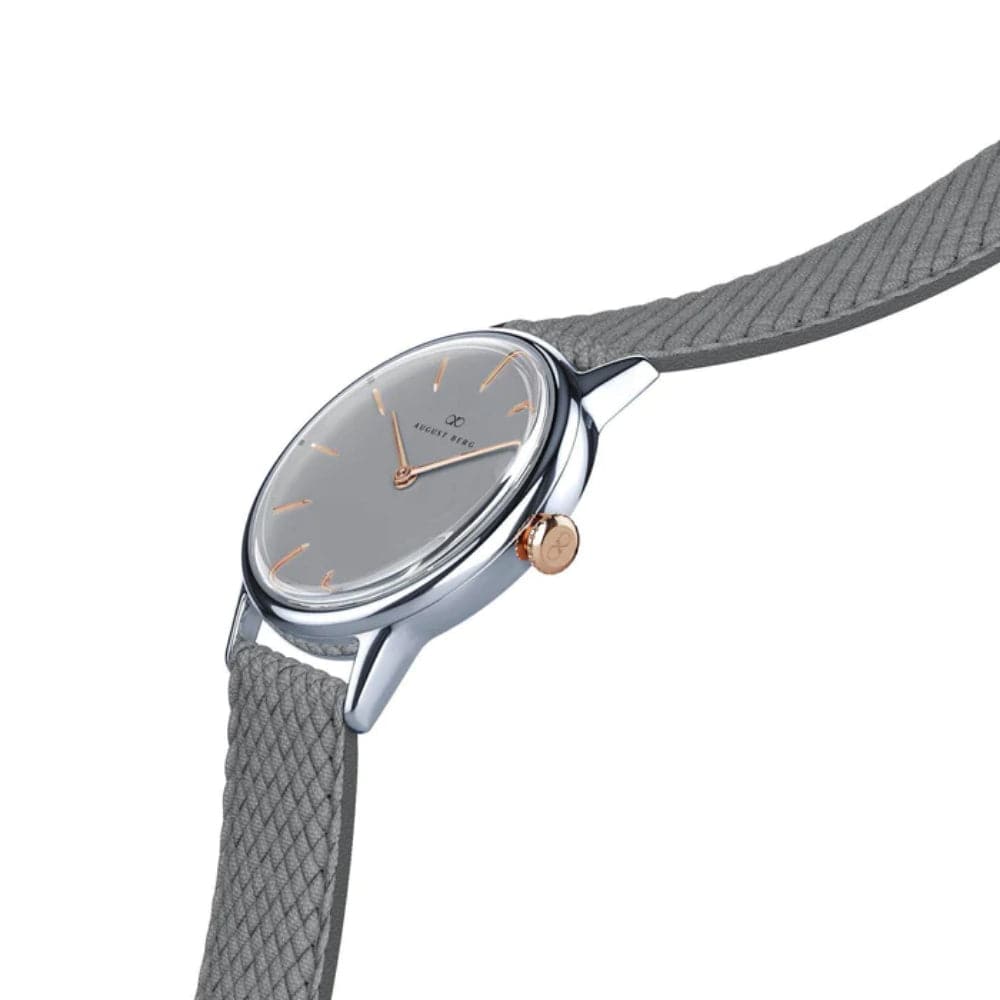 August Berg Gray Dial Nylon Strap Unisex Watch 10232H04VCG8C (32mm)