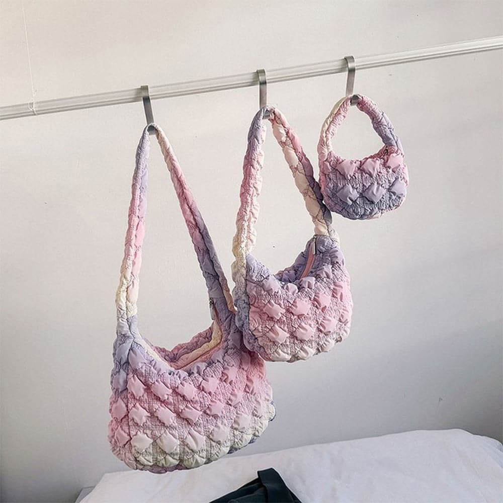 AG Collective Cute Quilted Shoulder Bag Colorful Puffy Crossbody Bag