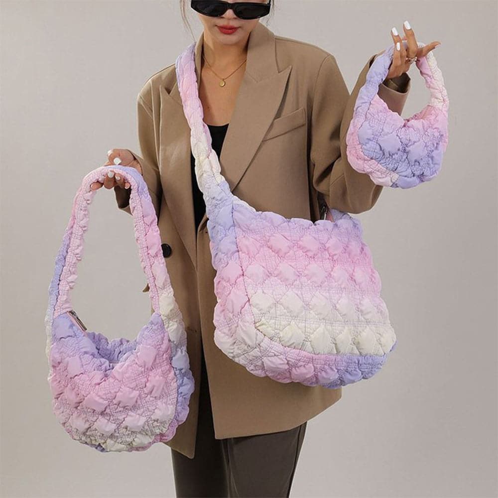 AG Collective Cute Quilted Shoulder Bag Colorful Puffy Crossbody Bag