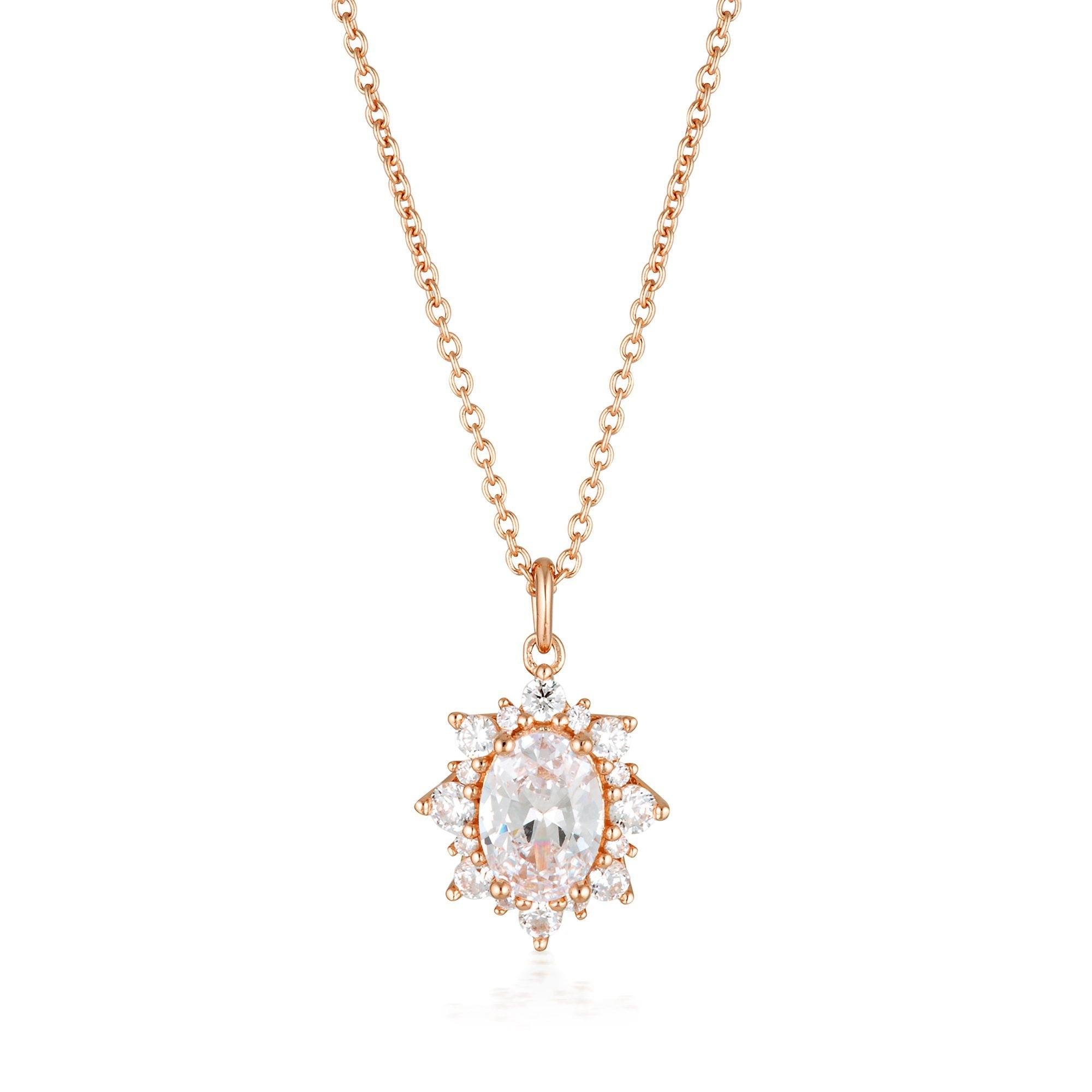 GEORGINI ICONIC BRIDAL ELOISE PENDANT ROSE GOLD