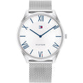 Tommy Hilfiger White Dial Silver Milanese Strap Men Watch 1710512