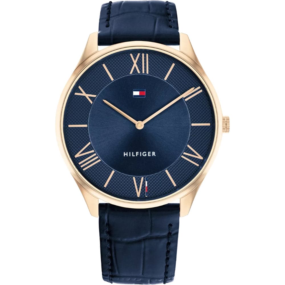 Tommy Hilfiger Blue Dial Leather Strap Men Watch 1710517