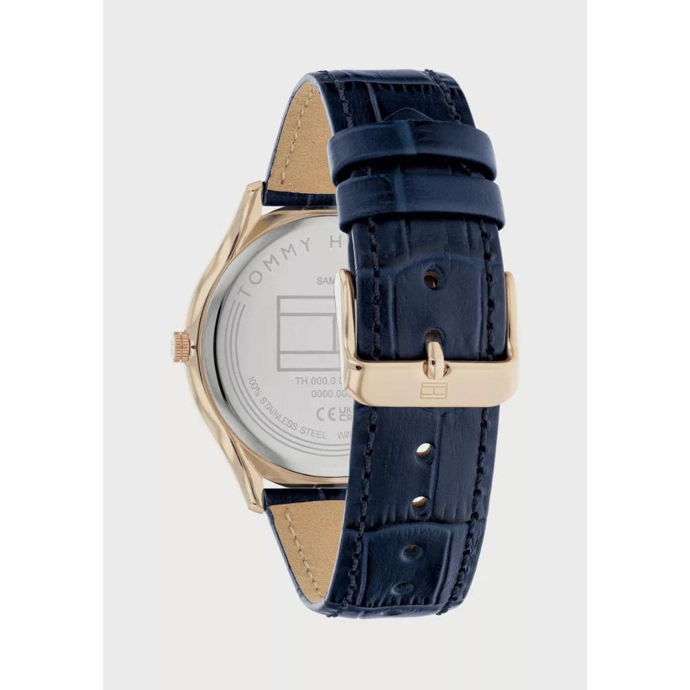 Tommy Hilfiger Blue Dial Leather Strap Men Watch 1710517