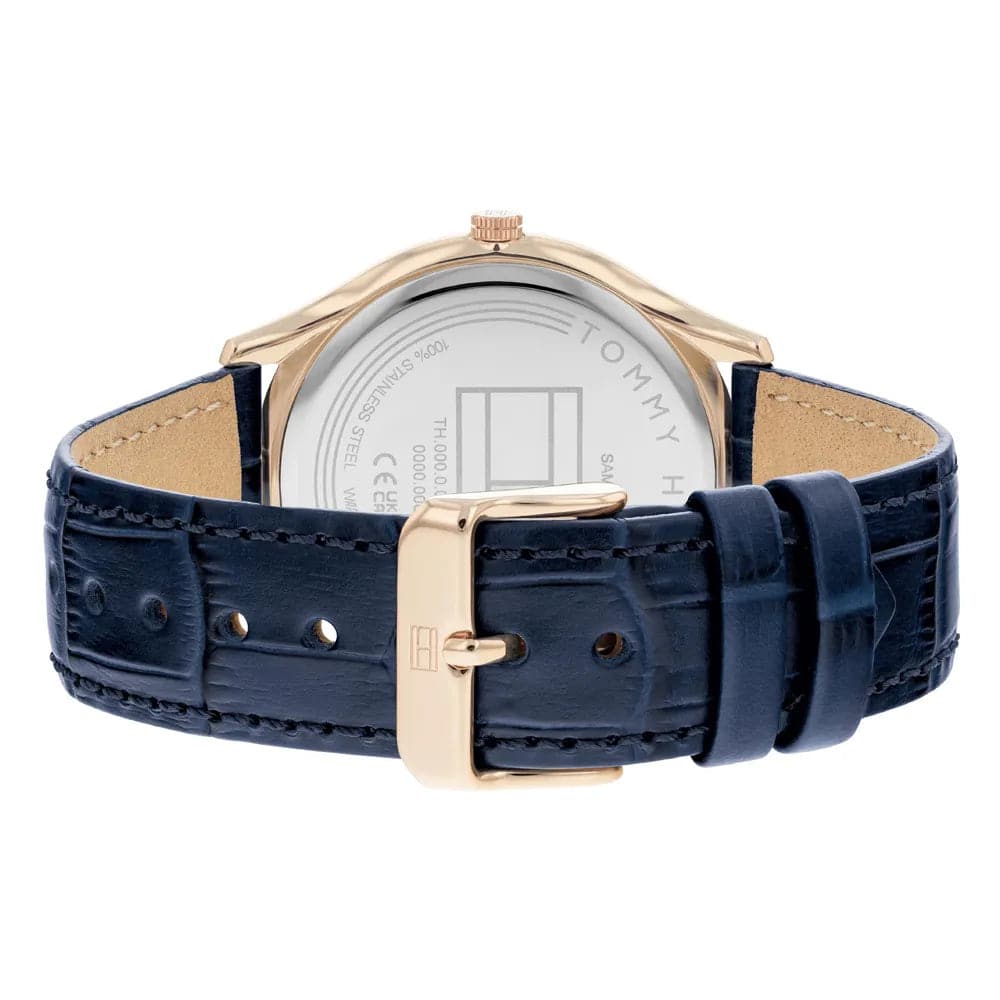Tommy Hilfiger Blue Dial Leather Strap Men Watch 1710517