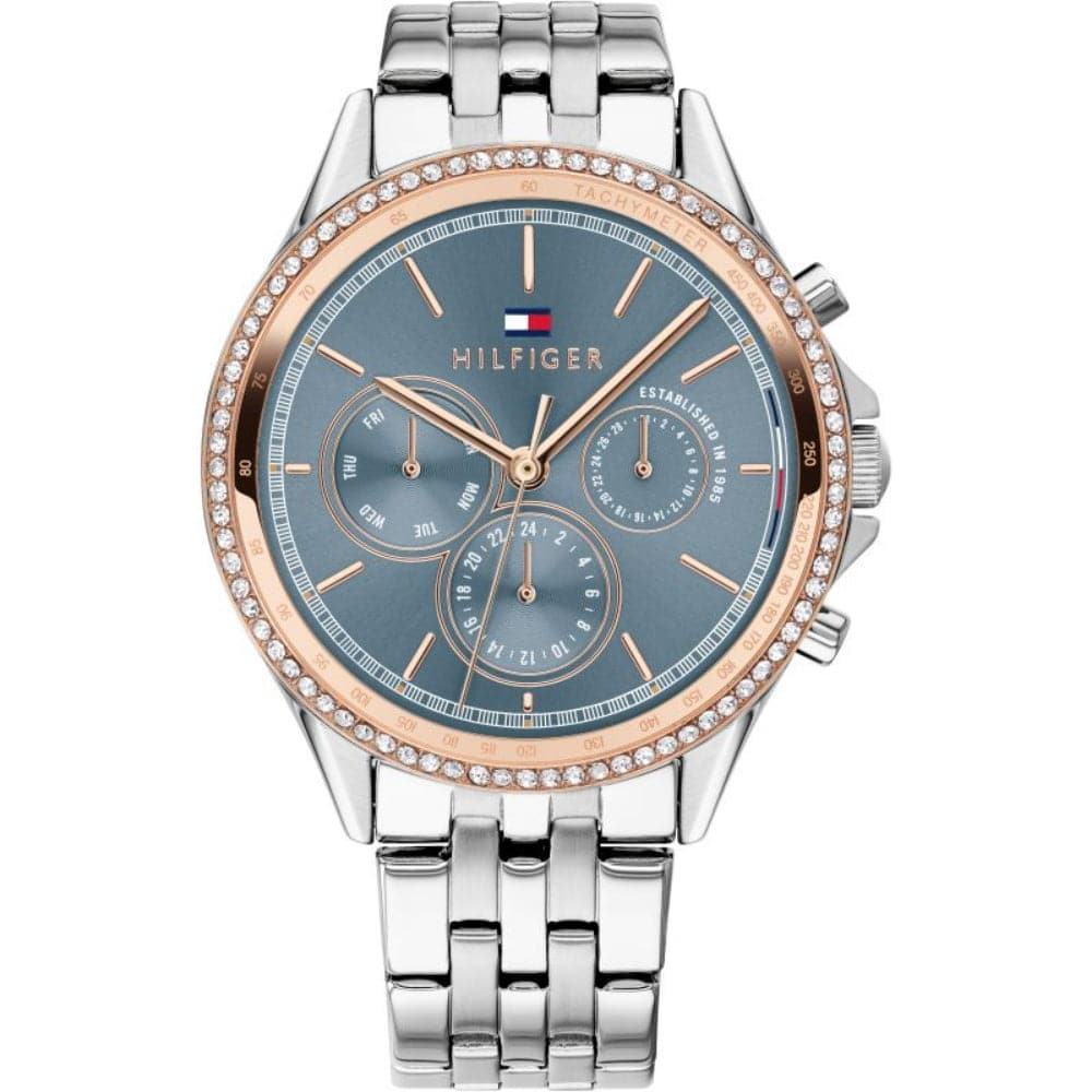 Tommy Hilfiger Chronograph Silver Stainless Steel Strap Women Watch 1781976