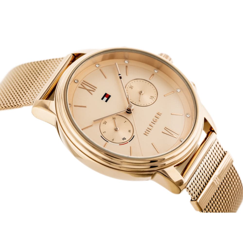 Tommy Hilfiger Multifunction Gold Milanese Strap Women Watch 1782303