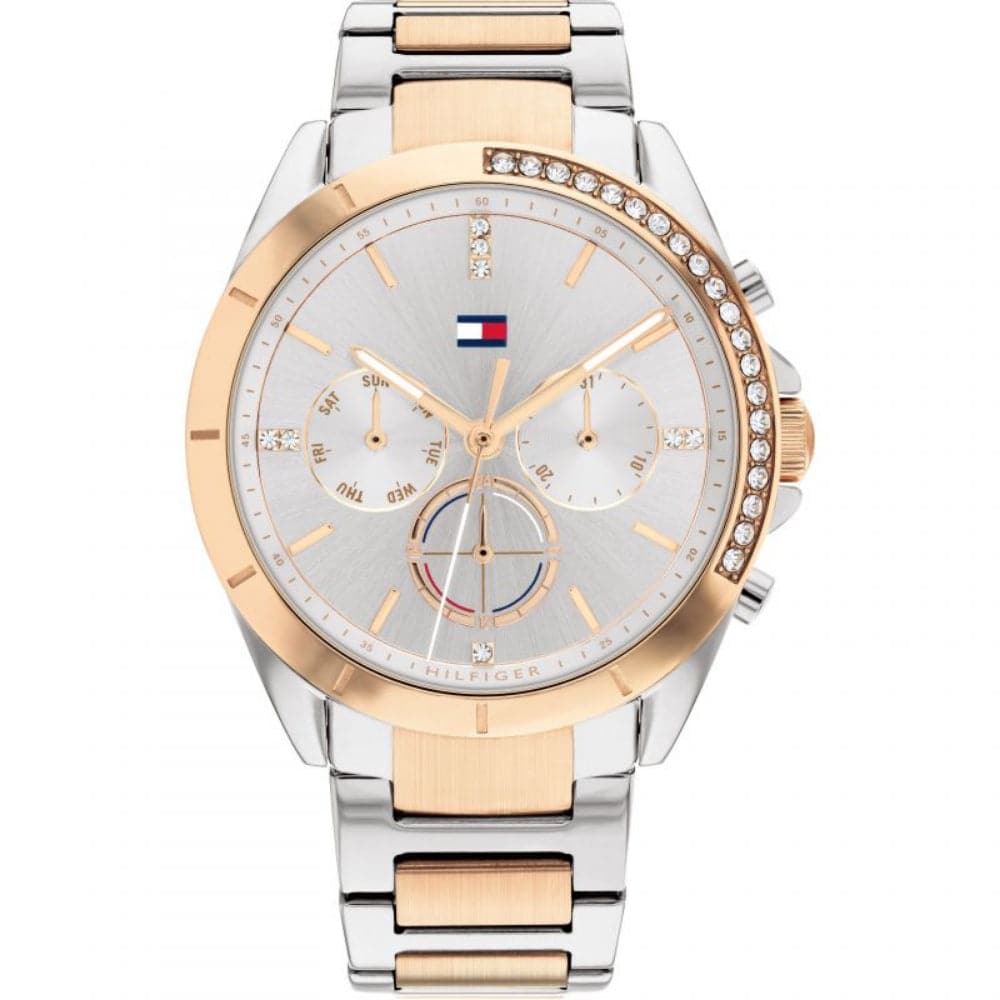 Tommy Hilfiger Chronograph Two-Tone Stainless Steel Strap Women Watch 1782387