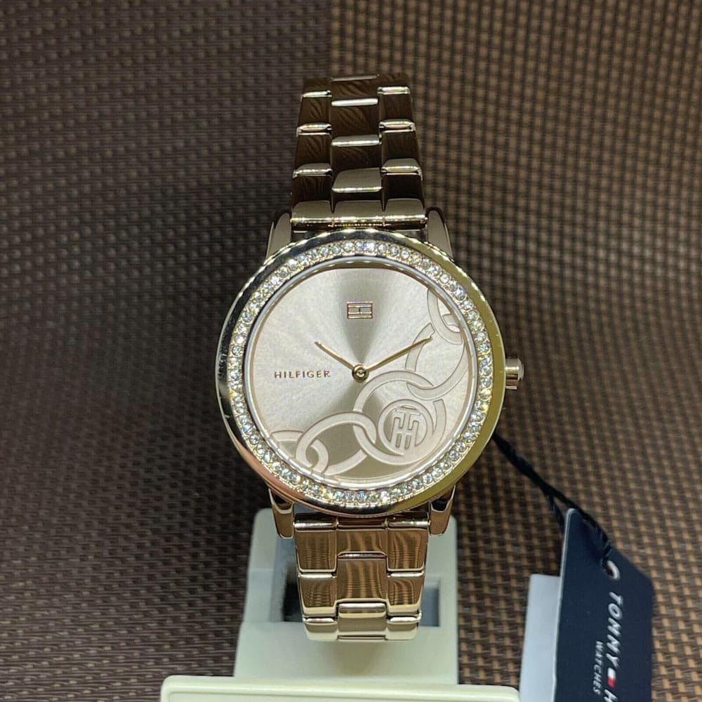Tommy Hilfiger Rose Gold Dial Stainless Steel Strap Women Watch 1782436