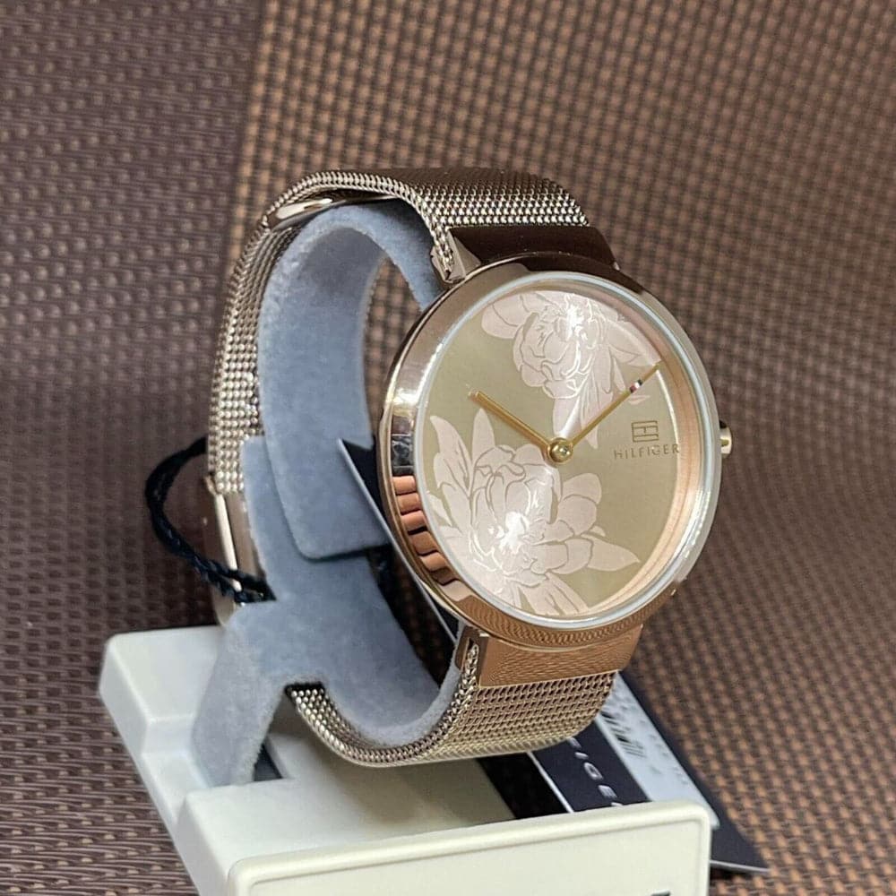 Tommy Hilfiger Gold Dial Milanese Strap Women Watch 1782471