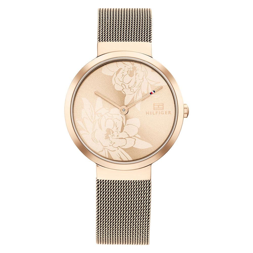 Tommy Hilfiger Gold Dial Milanese Strap Women Watch 1782471