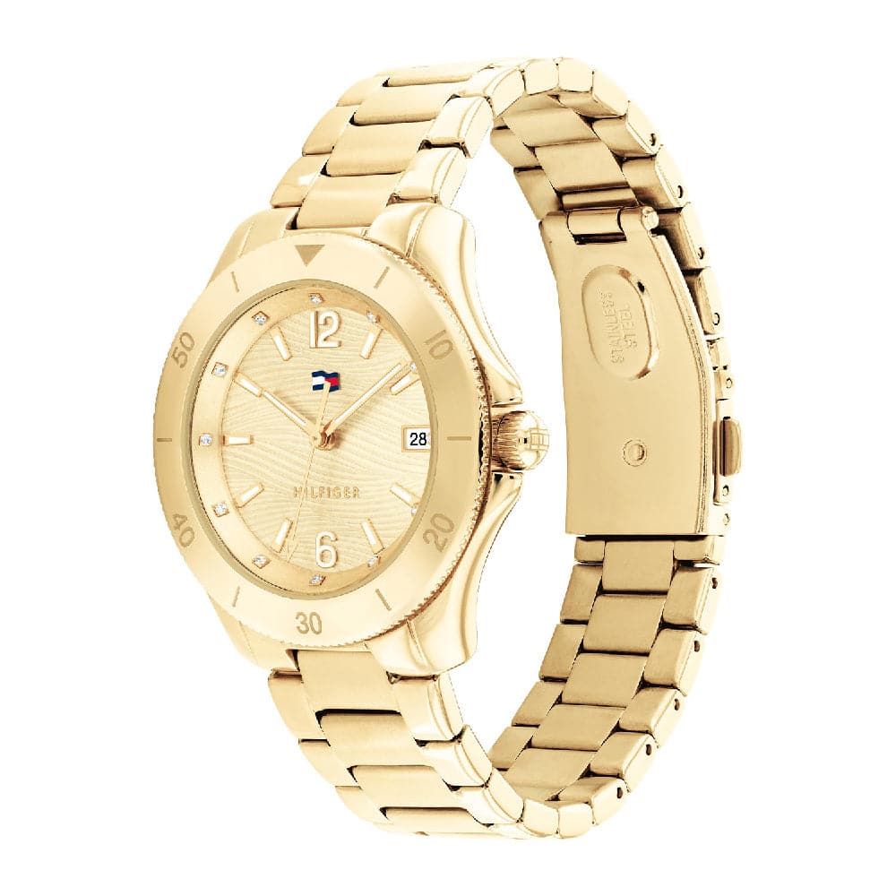 Tommy Hilfiger Gold Dial Stainless Steel Strap Women Watch 1782513
