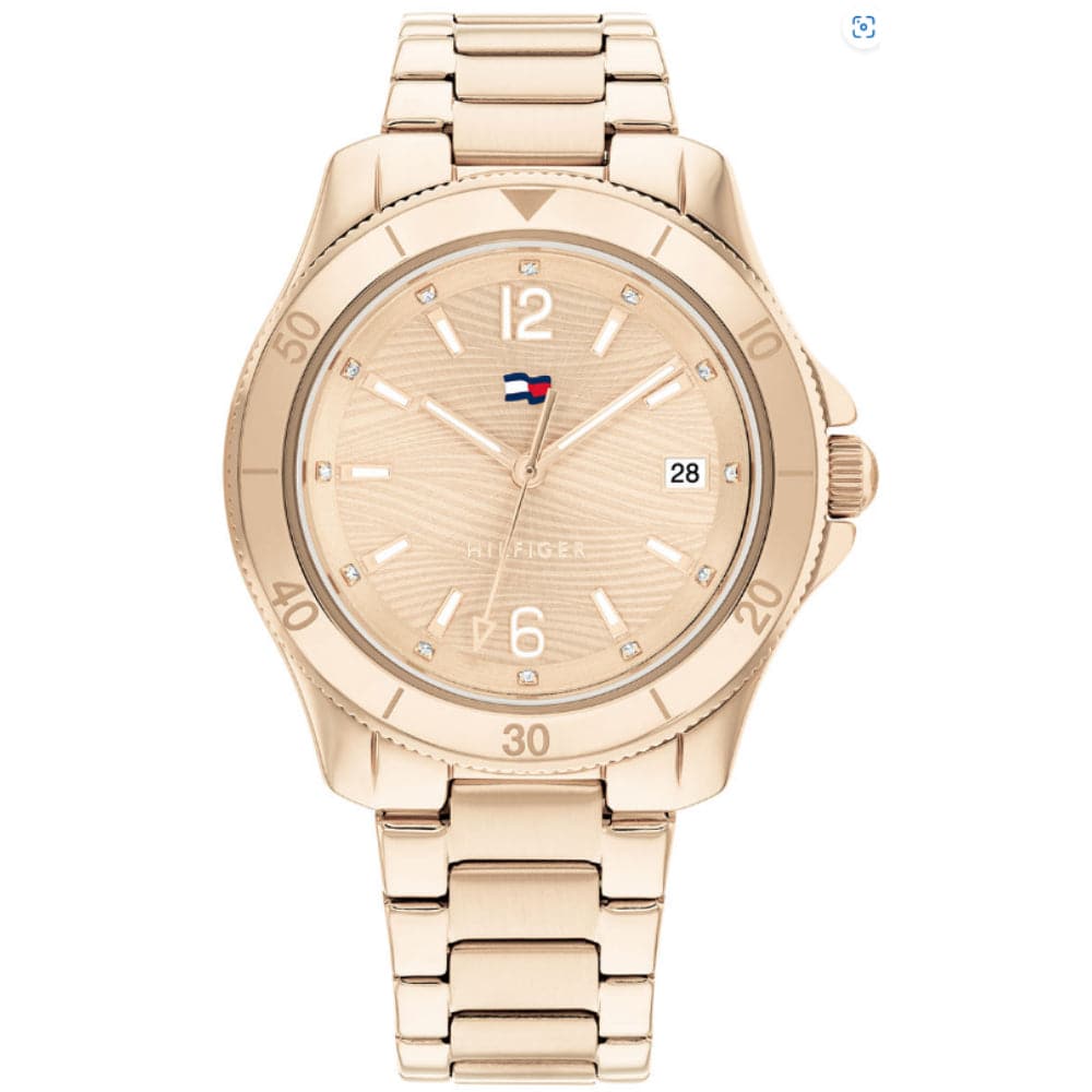 Tommy Hilfiger Rose Gold Dial Stainless Steel Strap Women Watch 1782514
