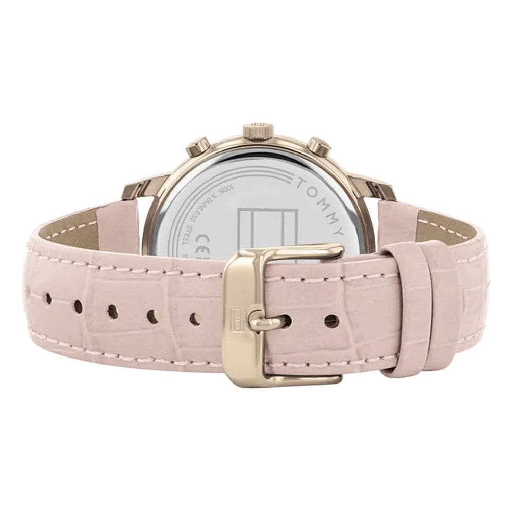 Tommy Hilfiger Chronograph Pink Leather Strap Women Watch 1782522
