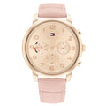 Tommy Hilfiger Chronograph Pink Leather Strap Women Watch 1782522