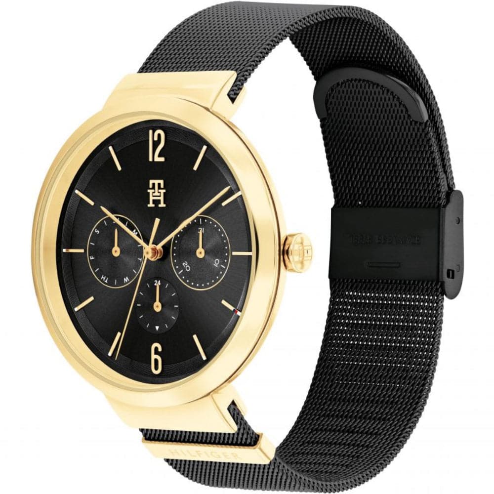 Tommy Hilfiger Chronograph Black Milanese Strap Women Watch 1782540