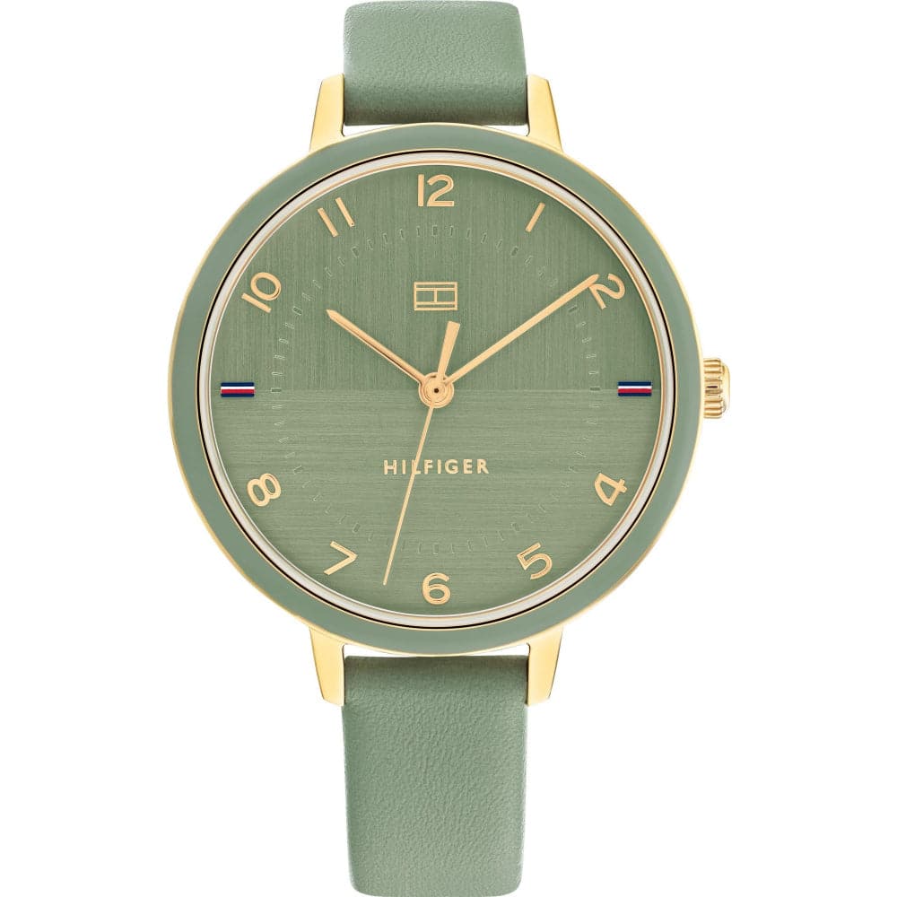 Tommy Hilfiger Florence Green Dial & Leather Strap Women Watch 1782583