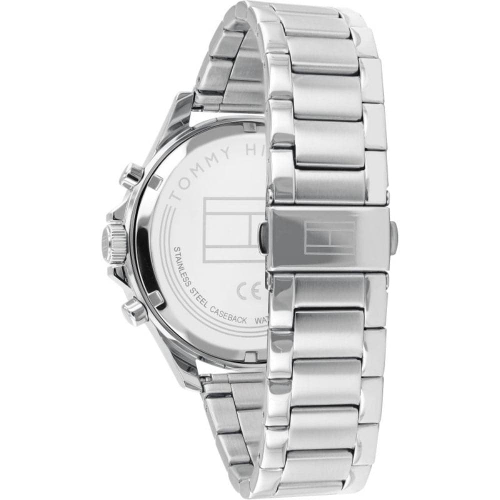 Tommy Hilfiger Chronograph Silver Stainless Steel Strap Men Watch 1791718