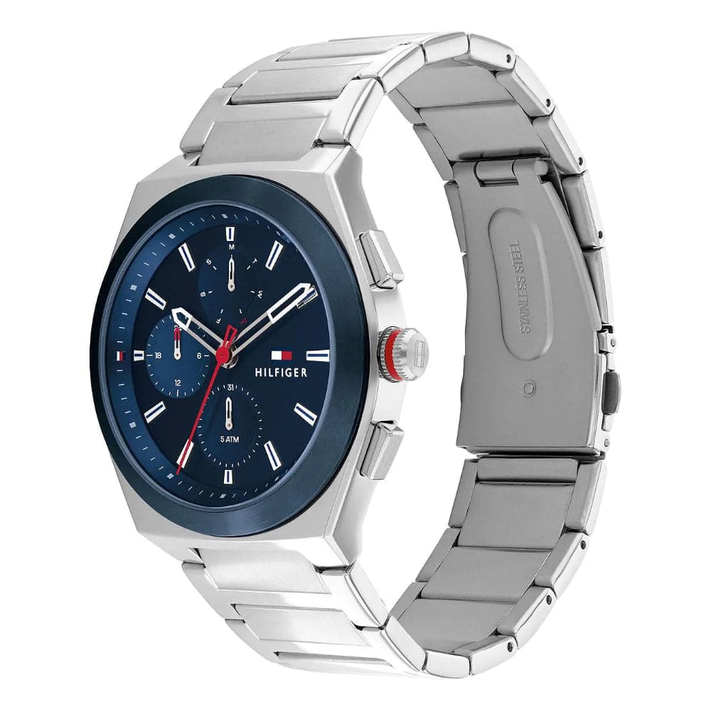Tommy Hilfiger Chronograph Silver Stainless Steel Strap Men Watch 1791896
