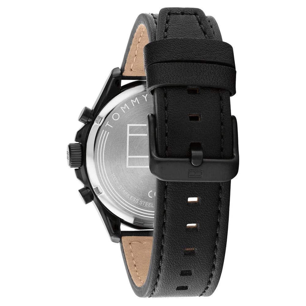 Tommy Hilfiger Chronograph Black Dial & Leather Strap Men Watch 1792004