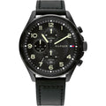 Tommy Hilfiger Chronograph Black Dial & Leather Strap Men Watch 1792004