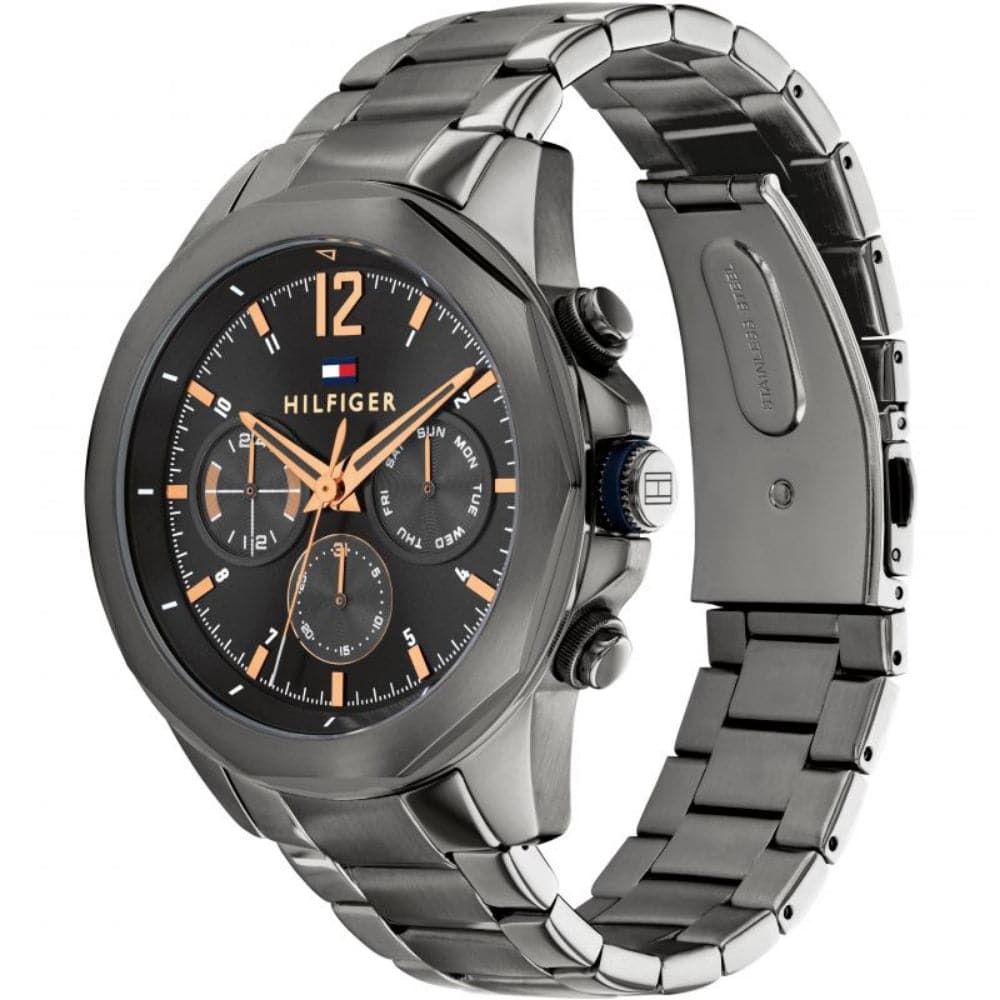 Tommy Hilfiger Chronograph Gray Stainless Steel Strap Men Watch 1792061