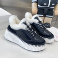 Chloe Nama Sneaker Black Cowhide Wool 531608