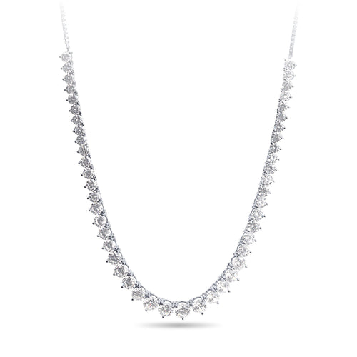 75cm Cubic Zirconia Tennis Bolo Necklace in Sterling Silver