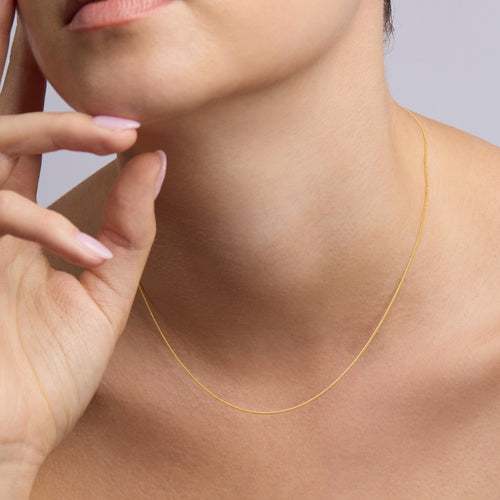 40cm Fine Curb Chain in 9kt Yellow Gold