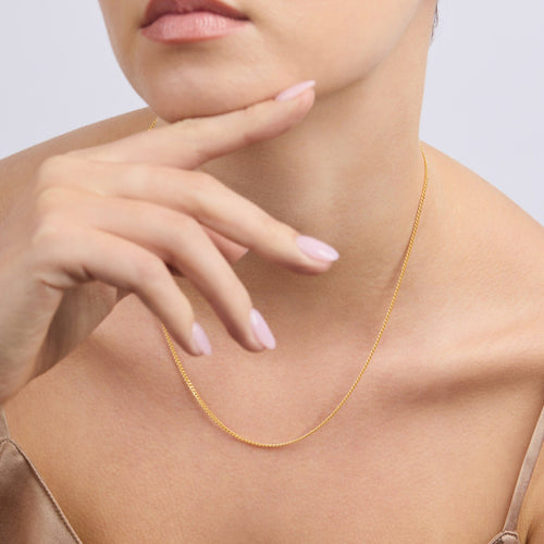 45cm Tight Curb Chain in 9kt Yellow Gold