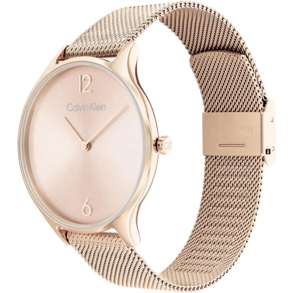 Calvin Klein Rose Gold Dial & Milanese Strap Women Watch 25200002