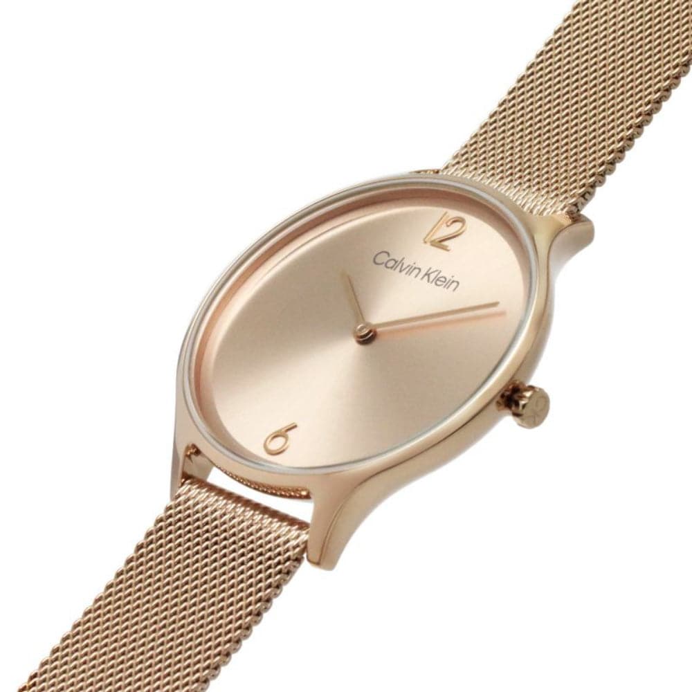 Calvin Klein Rose Gold Dial & Milanese Strap Women Watch 25200002