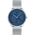 Calvin Klein Blue Dial Silver Milanese Strap Unisex Watch 25200031