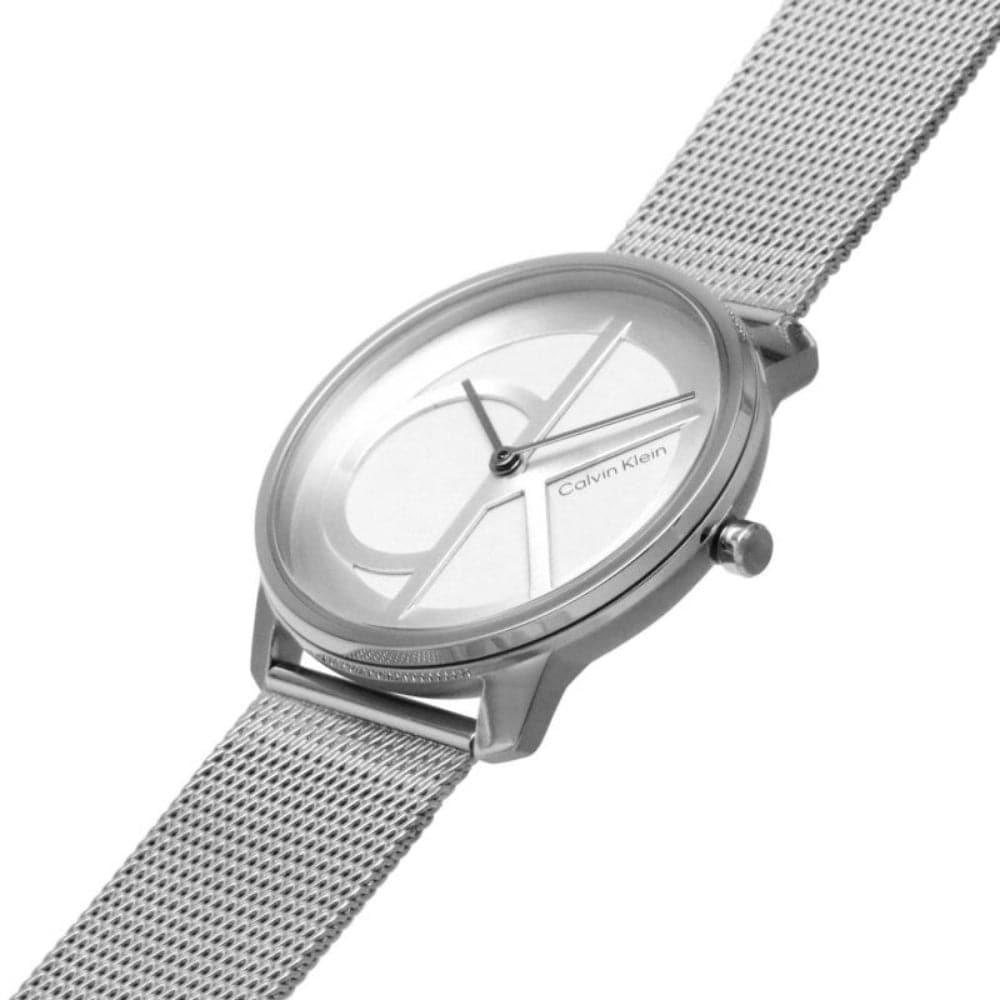 Calvin Klein Iconic Silver Dial Milanese Strap Unisex Watch 25200032