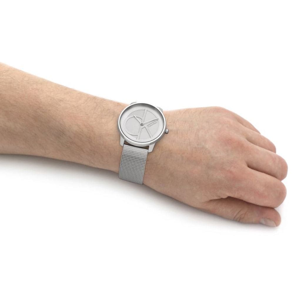 Calvin Klein Iconic Silver Dial Milanese Strap Unisex Watch 25200032