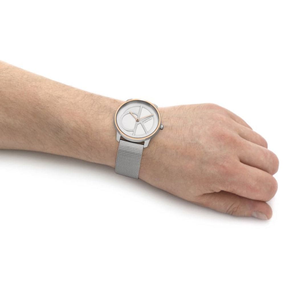 Calvin Klein Silver Dial Milanese Strap Unisex Watch 25200033