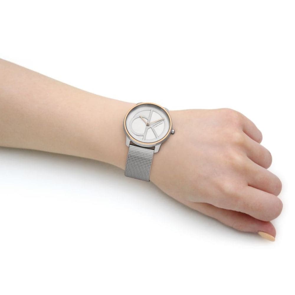 Calvin Klein Silver Dial Milanese Strap Unisex Watch 25200033