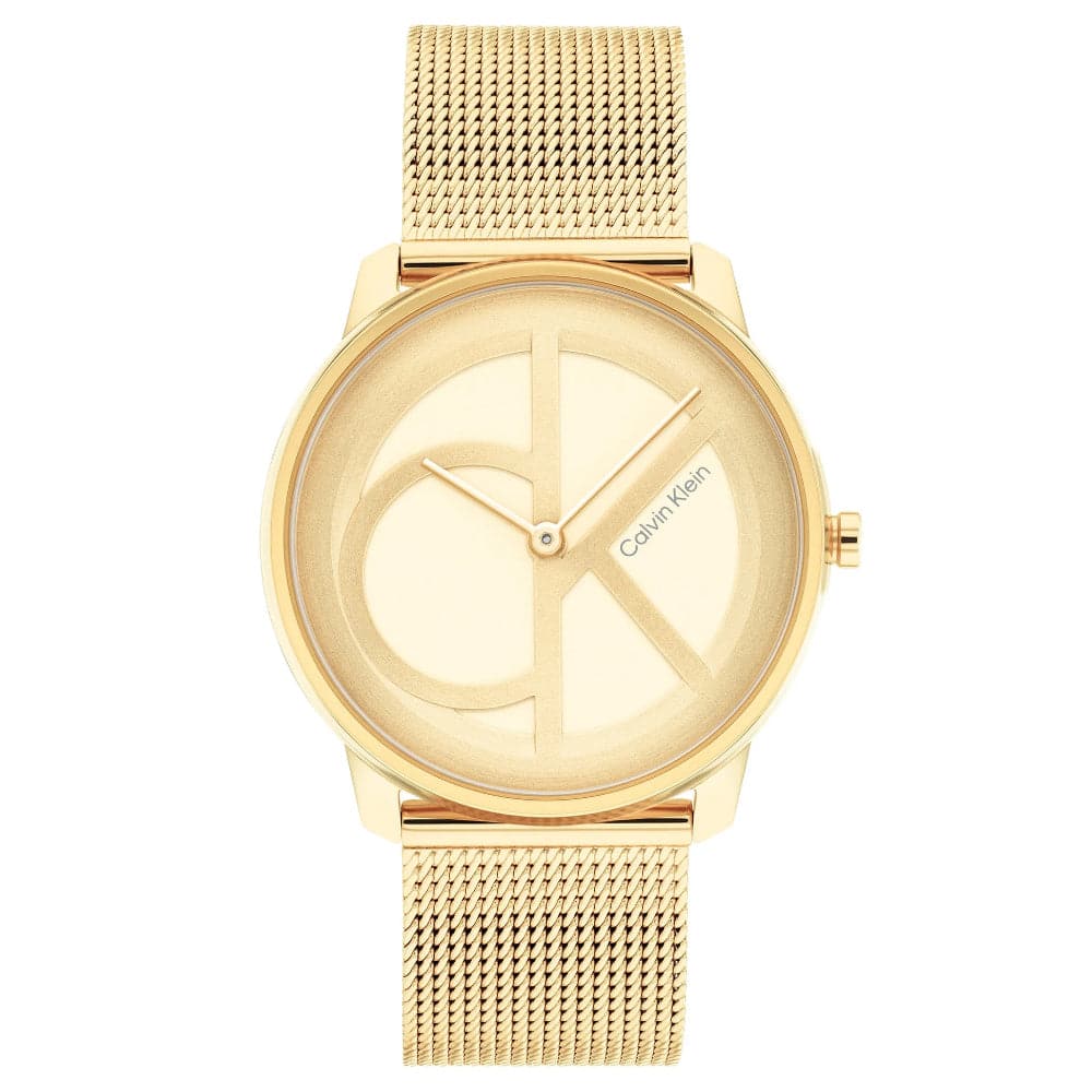 Calvin Klein Iconic Gold Dial & Milanese Strap Women Watch 25200034