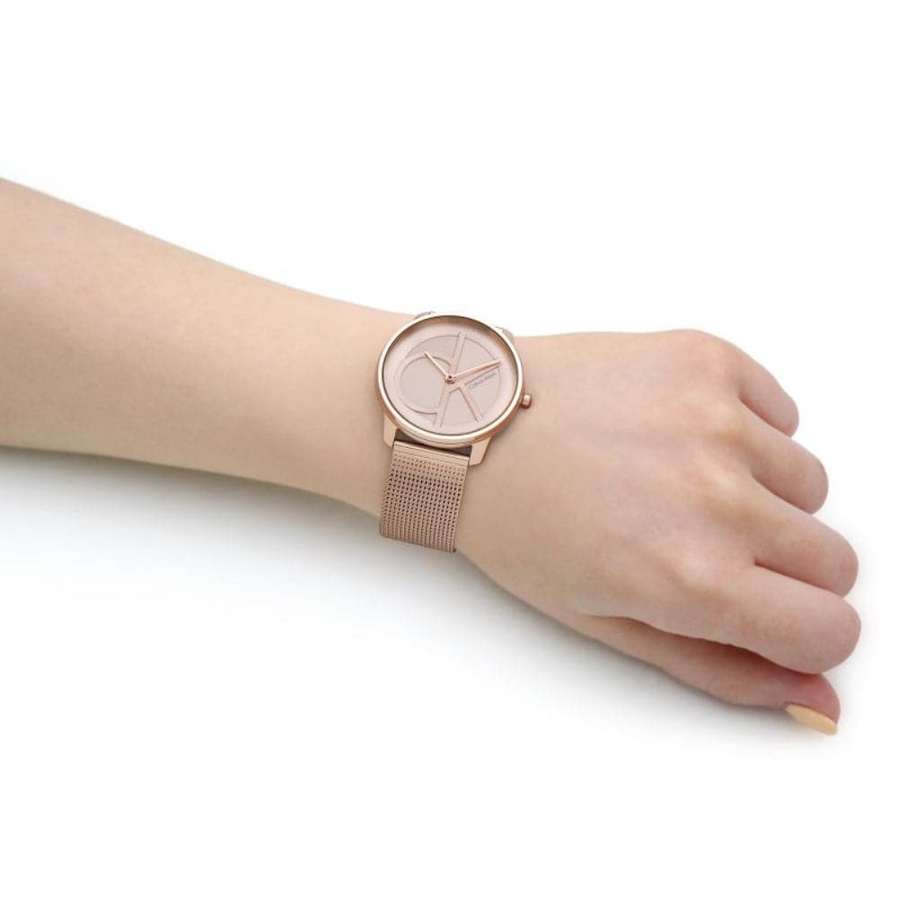 Calvin Klein Rose Gold Milanese Strap Unisex Watch 25200035