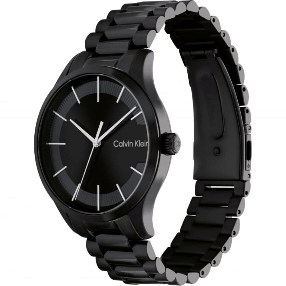 Calvin Klein Black Dial Stainless Steel Strap Unisex Watch 25200040