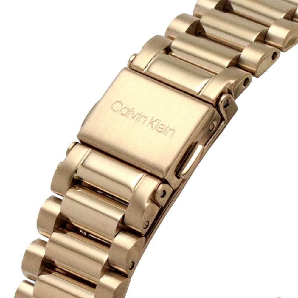 Calvin Klein Rose Gold Dial Stainless Steel Strap Unisex Watch 25200042