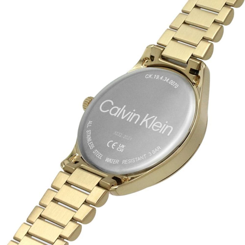 Calvin Klein Gold Dial Stainless Steel Strap Unisex Watch 25200043