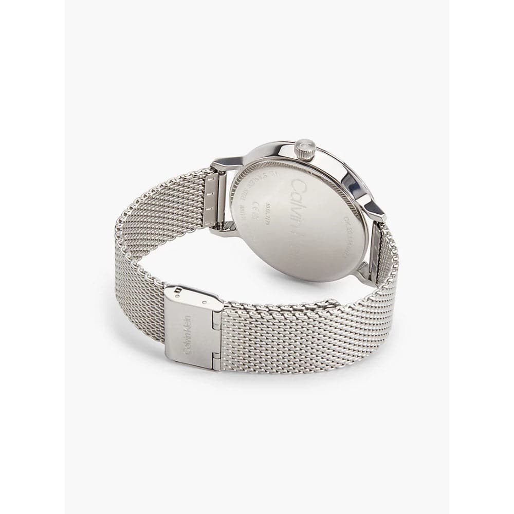 Calvin Klein Blue Dial Silver Milanese Strap Men Watch 25200045