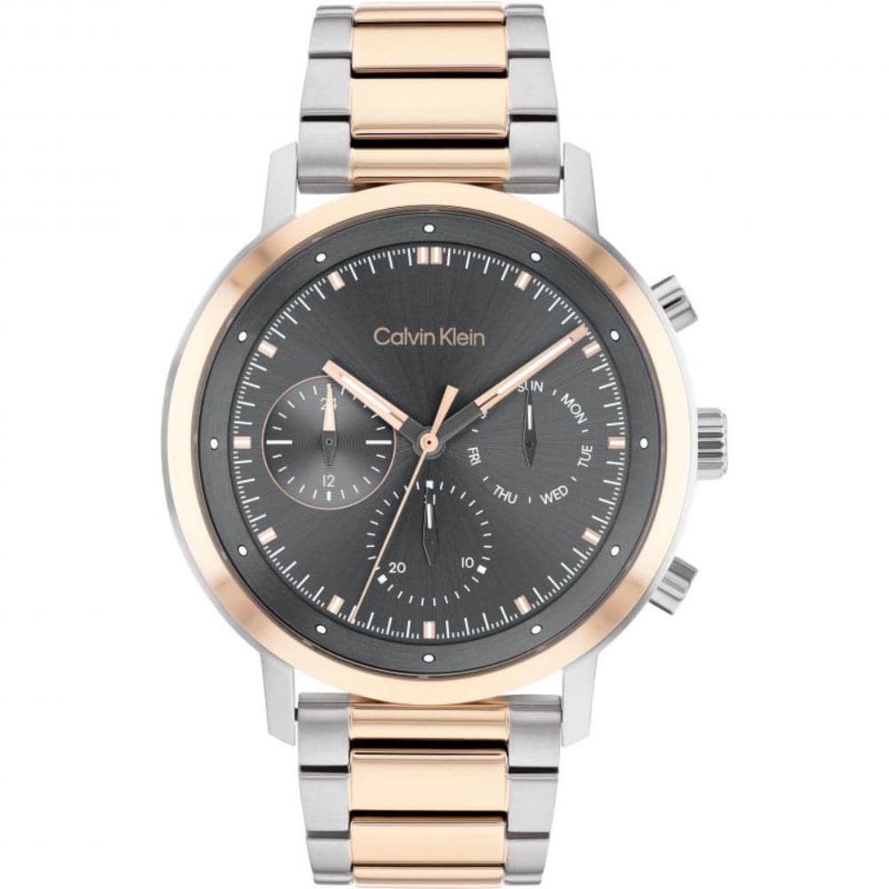Calvin Klein Chronograph Black Dial Two-Tone Stainless Steel Strap Men Watch 25200064