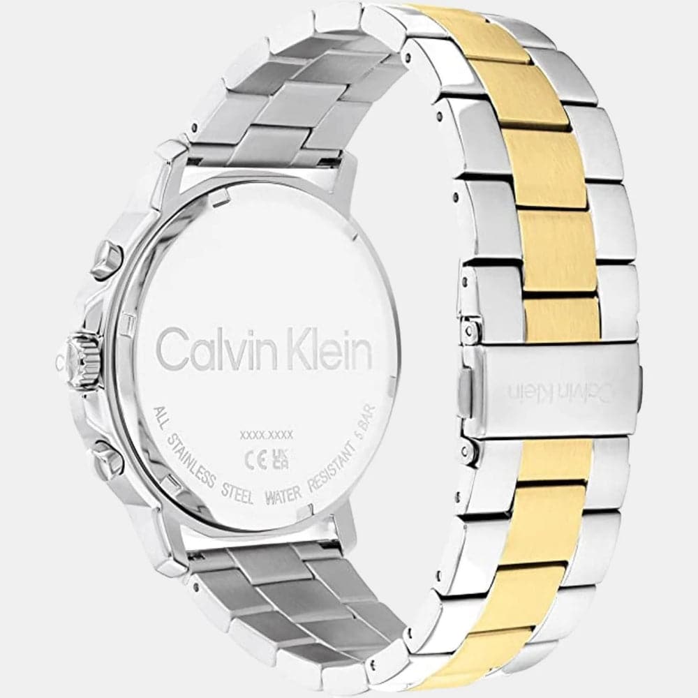 Calvin Klein Gauge Sport Chronograph Two-Tone Stainless Steel Strap Men Watch 25200070