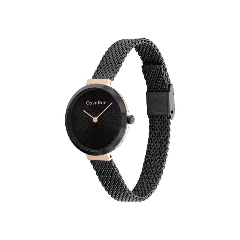 Calvin Klein Minimalistic Black Dial Milanese Strap Women Watch 25200084