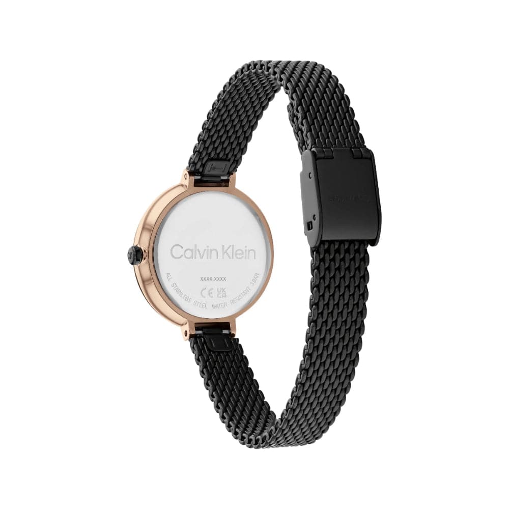 Calvin Klein Minimalistic Black Dial Milanese Strap Women Watch 25200084