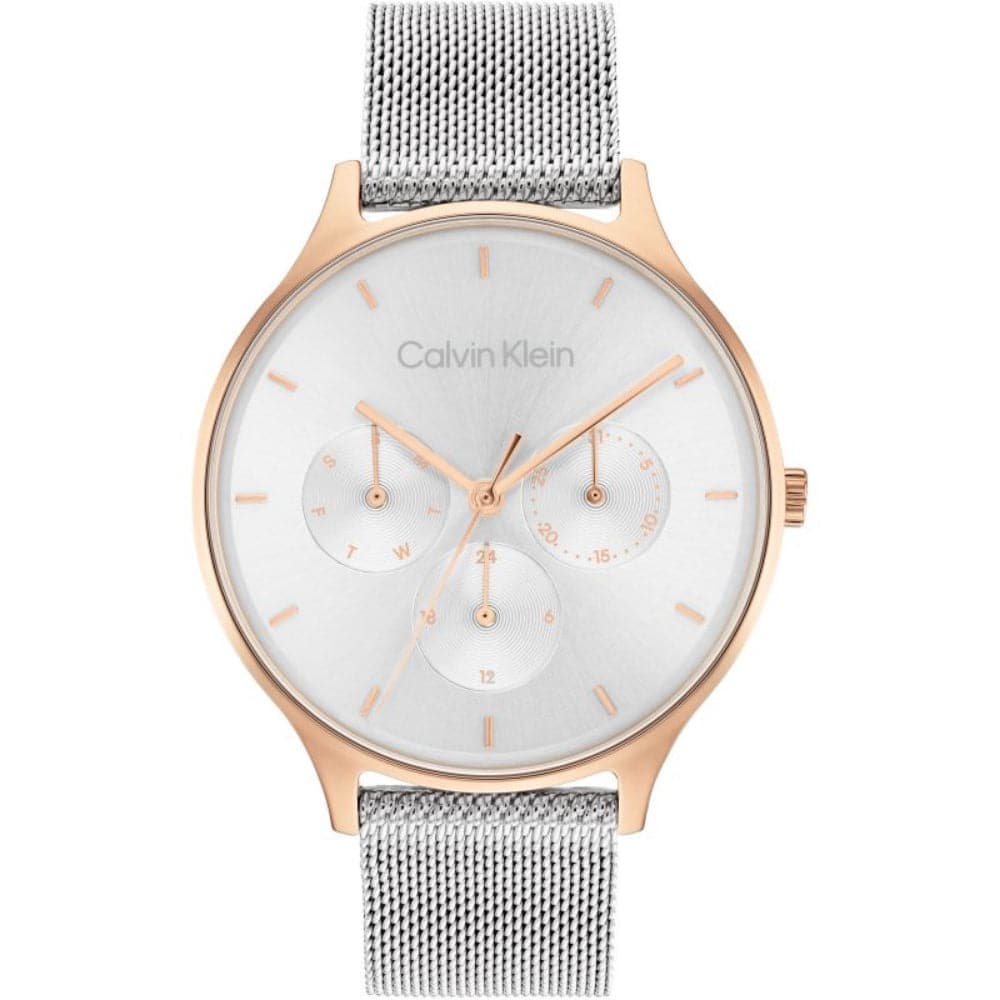 Calvin Klein Chronograph Silver Milanese Strap Women Watch 25200106